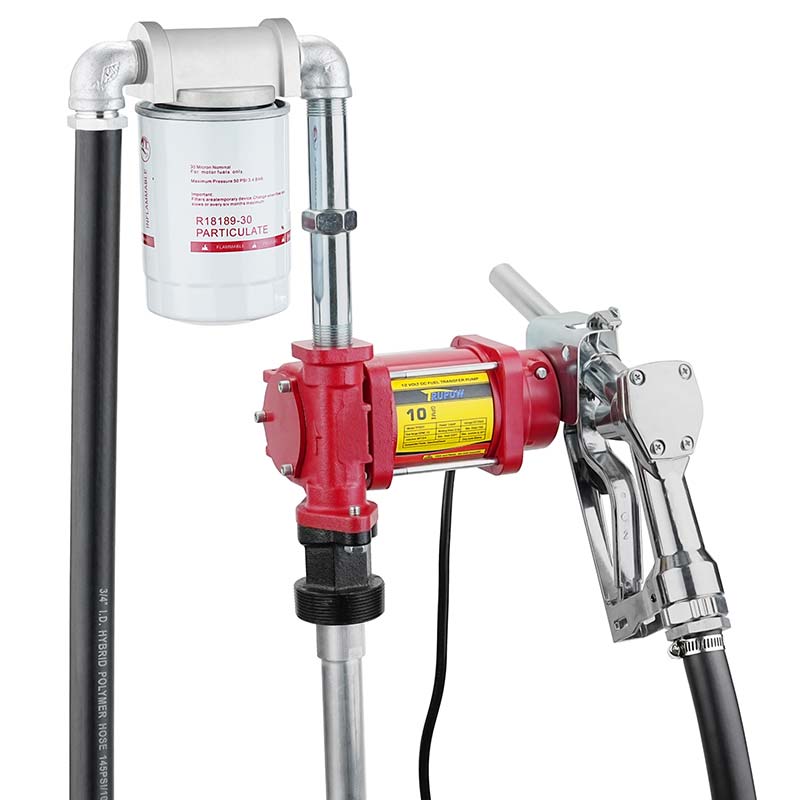 முனை கொண்ட 12V எரிபொருள் பெட்ரோல் பரிமாற்ற பம்ப் கிட்